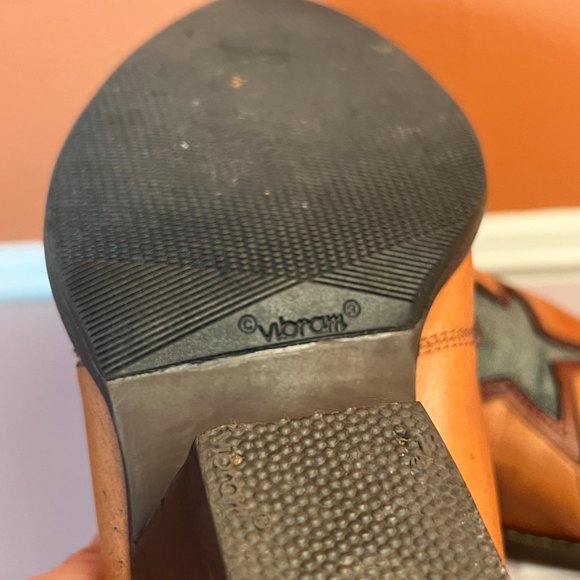 SKETCHERS -  Leather Y2K Western Boot Slides with denim star detail - Size 8 - Picture 6 of 11